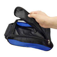 Sac à chaussures de golf en polyester de qualité supérieure avec maille ventilée - Porte-chaussures respirant à fermeture éclair avec poches latérales