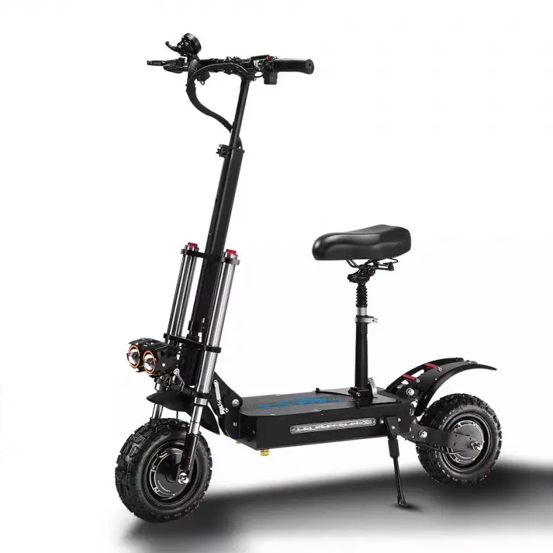11-Inch Dual motor/CONTROLLER-Drive Electric Scooter WITH HIGH POWER MOTOR 60V4000W TOTAL (2000W*2)+Off-Road Tyre Folding Frame