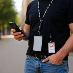 Cavo accessorio ILAN 2,5x45 cm nero per porta chiavi e carte d'identità per telefono - Product Image 3