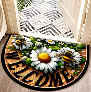 Small Foot Bathroom Area Rug Polyester Machine Made Absorbent Dirt-Resistant Plush Pile Height Non-Slip Easy Care Modern Ready - Product Image 2