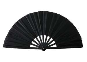 Ventiladores Plegables de 33 cm (13 Pulgadas) Directo de Fábrica, Blancos y Negros Pintados, con Mango de Plástico de Poliéster para Manualidades DIY, Ideales para Navidad - Product Image 3