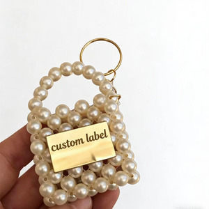 Bomboniere Personalizzate per Matrimonio, Regali per Ospiti, Bomboniere Personalizzate per Addio al Nubilato, Bomboniere Nuziali, Portachiavi con Mini Perle Artificiali in Sacchetto - Product Image 4