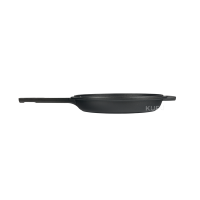 Poêle en fonte 2-en-1 avec couvercle, pré-culottée, compatible four, cuisinière et induction, faitout profond, poêle à frire, multicuiseur en métal