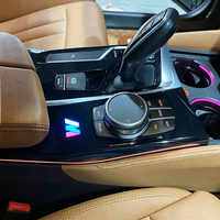Pour BMW Série 5 G38 : Éclairage d'ambiance de console centrale avec logo M, éclairage de selle, Plug and Play, sans coupure de câbles, accessoires intérieurs