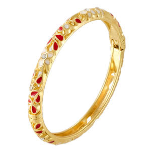 Yeni Renkli Elmas Açık Oyuklu Lüks Şık Kadın Bakır Zincir Bileklik. Retro Geleneksel Hediye - Product Image 6