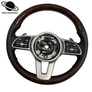Schwarzes Holz-Lenkrad für Mercedes Benz W176 W177 W245 W246 W247 W202 W203 W204 W205 W211 W212 W213 W463 G63 E63 AMG <span class=keywords><strong>C218</strong></span> - Product Image 4
