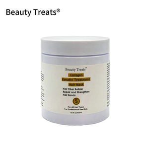 Crema Reparadora Capilar Orgánica Beauty Treats <span class=keywords><strong>de</strong></span> 500 ml con Colágeno, Biotina, <span class=keywords><strong>Aceite</strong></span> <span class=keywords><strong>de</strong></span> Argán y Queratina, Nutritiva e Hidratante para Cabello Dañado - Product Image 5