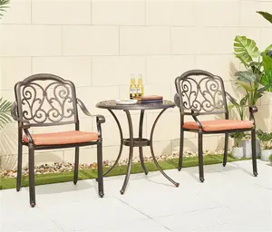 Garden Cast aluminum Chairs And Table Patio Outdoor Furniture Balcony patio Leisure Furniture