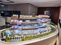 Nouveau modèle architectural 2021 : Maquette dynamique commerciale avec table à sable relevable, en plastique ABS, éclairage LED, style scandinave