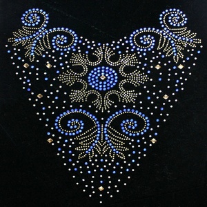 Fornitore di <span class=keywords><strong>Motivi</strong></span> in Strass di Alta Qualità per Colletti, Design per Colletti con Applicazioni Termoadesive per Abbigliamento - Product Image 4