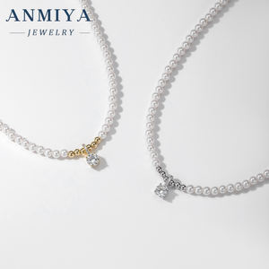 אנמיה הקיץ קיץ מותאם אישית זירקון 925 תליון כסף תכשיטים שרשרת פנינים לגברים נשים - Product Image 6