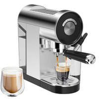 Cafetera Espresso Anbolife de 20 Bares con Espumador de Leche Automático, 1360W, Cafetera Compacta de Acero Inoxidable para el Hogar OEM ODM