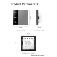 Interruptor Inteligente XIMLON App Alexa Zigbee 3.0 con Pantalla Inteligente y Botón Personalizable, Sin Llama, AC100-240V, Interruptor Inteligente para el Hogar