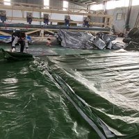 Bâche en plastique multi-usage de 90 g/m², 4 m x 4 m, poids moyen, jardin, HDPE, imperméable, anti-UV, ignifuge, résistante aux déchirures