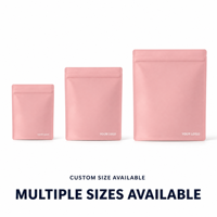 Sacs d'emballage pour vêtements personnalisés, rose mat, auto-adhésifs, refermables, avec fermeture éclair, pour vêtements féminins, imprimés en gravure, recyclables
