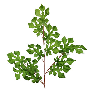 Feuilles d'arbre à thé artificielles, branche unique, haute simulation, en soie, pour décorations de mariage - Product Image 1