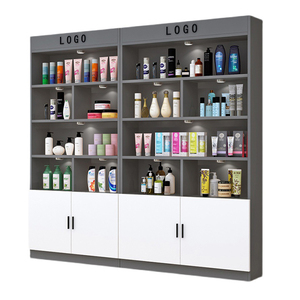Customize Beauty Salon Products Display Cabinets Shop Shelves Cosmetics Nail Polish Counter Display Showcase