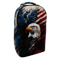 Sac à dos léger et tendance personnalisé OEM/ODM, imprimé aigle, imperméable, décontracté, pour l'école ou l'ordinateur portable, avec fermeture éclair