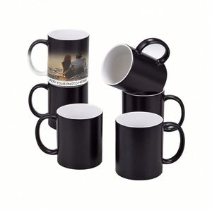 Mug à café en céramique noire personnalisable, imprimable avec photo, cadeau de mariage écologique, boîte avec design créatif pour les événements promotionnels - Product Image 6