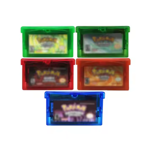 Version française Pokemoned Emerald Fire Red Leaf Green Ruby Sapphire Cartouche de jeux vidéo pour GBA Glitter Label Game Card - Product Image 2