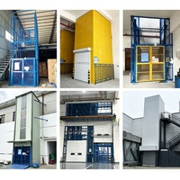 Monte-charge hydraulique à prix d'usine, élévateur de marchandises 1 tonne, monte-charge mural électrique vertical 2-12m pour entrepôt