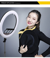 Anneau lumineux LED circulaire de 22 pouces (56 cm) avec trépied réglable pour selfie et photographie