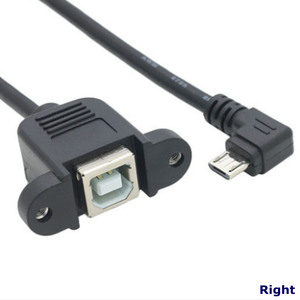 30cm 50cm <strong>USB</strong> 2.0 <strong>B</strong> Female Socket to 5 Pin <strong>Micro</strong> <strong>USB</strong> Printer Cable With Screw Panel Mount - Product Image 5