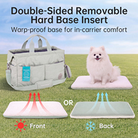 Sac de transport pour animaux de compagnie en maille imperméable, sac de voyage souple, grande capacité, sac à bandoulière pour chien et chat avec poches, sangle réglable, OEM