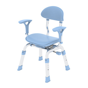 Chaise de douche antidérapante en aluminium OEM ODM 360 °   Chaise de bain pivotante réglable pour la rééducation et la thérapie - Product Image 2