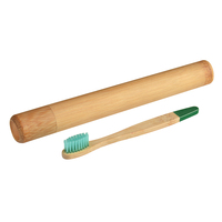 Brosse à dents en bambou naturel écologique, portable, à poils doux, brosses écologiques, outils de soins bucco-dentaires