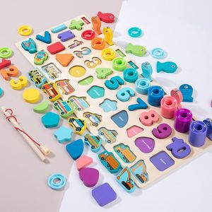 Cadeau génial pour garçons et filles : Blocs mathématiques, puzzles numériques épaisses pour tout-petits, jeu de tri, de comptage et d'empilage de formes - Product Image 3