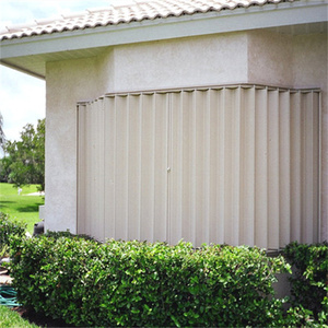 Volets pliants accordéon Hurricane en aluminium pour fenêtres, persiennes extérieures coupe-vent pour patio, conformes aux normes de l'État de la Floride - Product Image 4