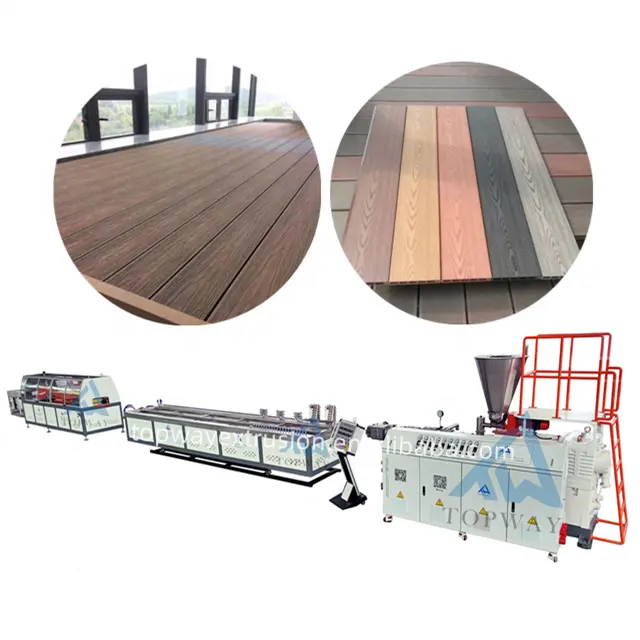लकड़ी प्लास्टिक मिश्रित बनाने की मशीन डब्ल्यूपीसी मशीन की कीमत डब्ल्यूपीसी डेकिंग बोराड उत्पादन लाइन