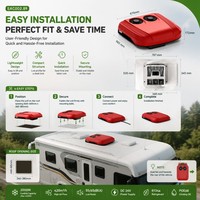 Climatiseur de toit 24V double ventilateur robuste pour camion, vente en gros d'usine, 12000 BTU pour camping-car