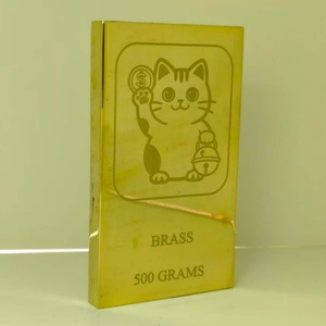 ทองเหลืองแท่งขัดเงา 500 กรัม ราคาดี ของที่ระลึก ลวดลายปรับแต่งได้ - Product Image 3