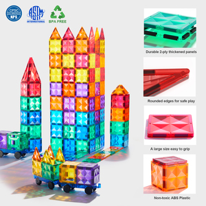 ของเล่นเสริมพัฒนาการ <span class=keywords><strong>MIDEER</strong></span> ตัวต่อแม่เหล็กหลากสี - ของเล่นแม่เหล็ก 60 ชิ้น ของเล่นเด็กแบบมอนเตสซอรี่ บล็อกแม่เหล็กสำหรับเด็ก - Product Image 2