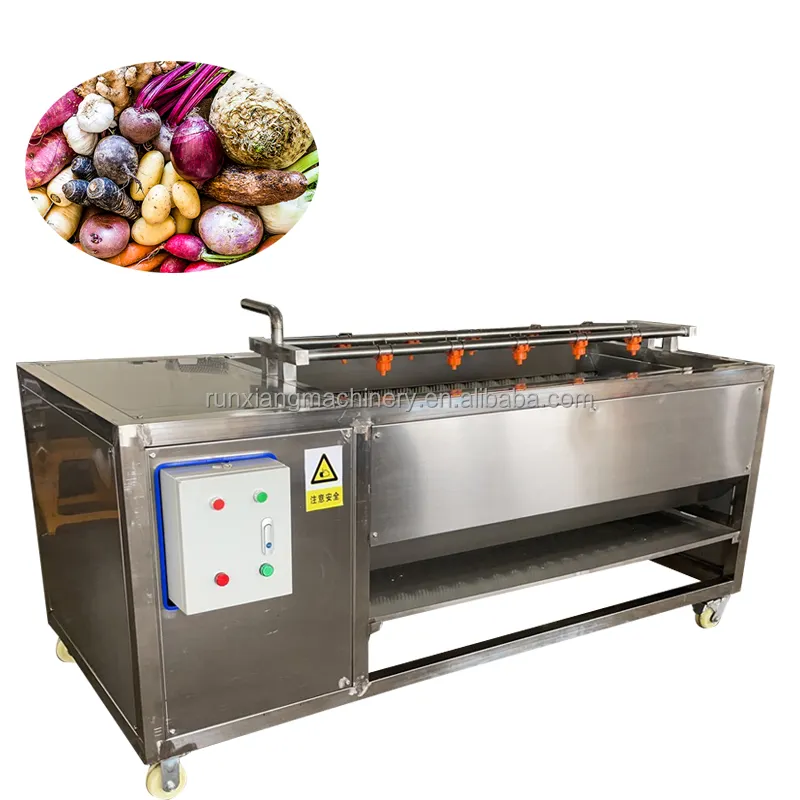 Mesin cuci wortel/rol sikat mesin pembersih buah dan sayuran/kentang