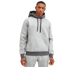 Conjunto de chándal deportivo de invierno cómodo de 2 piezas para hombre, chándal de poliéster/algodón hecho a medida, sudaderas con capucha teñidas Lisas para - Product Image 2