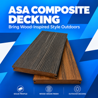Dalles de terrasse extérieures modernes en WPC, revêtement de sol DIY en WPC, planches ASA durables et imperméables pour terrasse extérieure