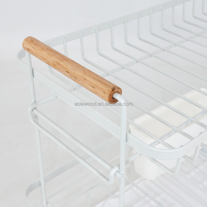 2 Tier cucina piatto rack in metallo piatto di essiccazione rack <span class=keywords><strong>da</strong></span> tavolo piatto di stoccaggio cremagliera (AWK108) - Product Image 3
