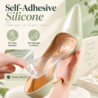 Semelles en gel transparentes réutilisables pour chaussures de femmes, coussinets auto-adhésifs pour l'avant-pied pour les talons hauts, les sandales et les chaussures habillées