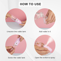 Vaporisateur facial portable USB rechargeable pour soins de la peau, mini-pulvérisateur désinfectant pour les mains, brumisateur de beauté à hydrogène, nano-pulvérisateur pour le visage