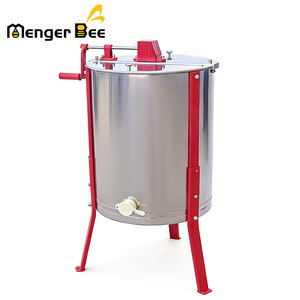 Extracteur de miel manuel Dadant 3 cadres MengerBee avec engrenages, composants centraux en acier inoxydable, équipement d'apiculture - Product Image 2