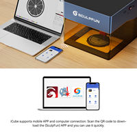 Graveur laser CNC compact SCULPFUN ICube, machines de marquage laser sur bois