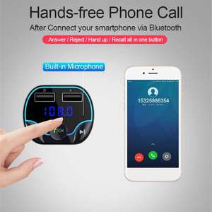 <span class=keywords><strong>2023</strong></span> HG bluetooth voiture lecteur MP3 3.1A double chargeur USB audio musique sans fil mains libres Bluetooth kit transmittercharger - Product Image 3