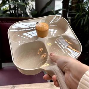 Poêle à œufs antiadhésive en pierre Maifan à quatre trous avec couvercle Compatible avec les cuisinières à induction Pour les hôtels et les restaurants Utilisation du petit-déjeuner - Product Image 1