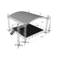 Sistema de armazón de aluminio para eventos al aire libre Braguero de techo de concierto para altavoces colgantes