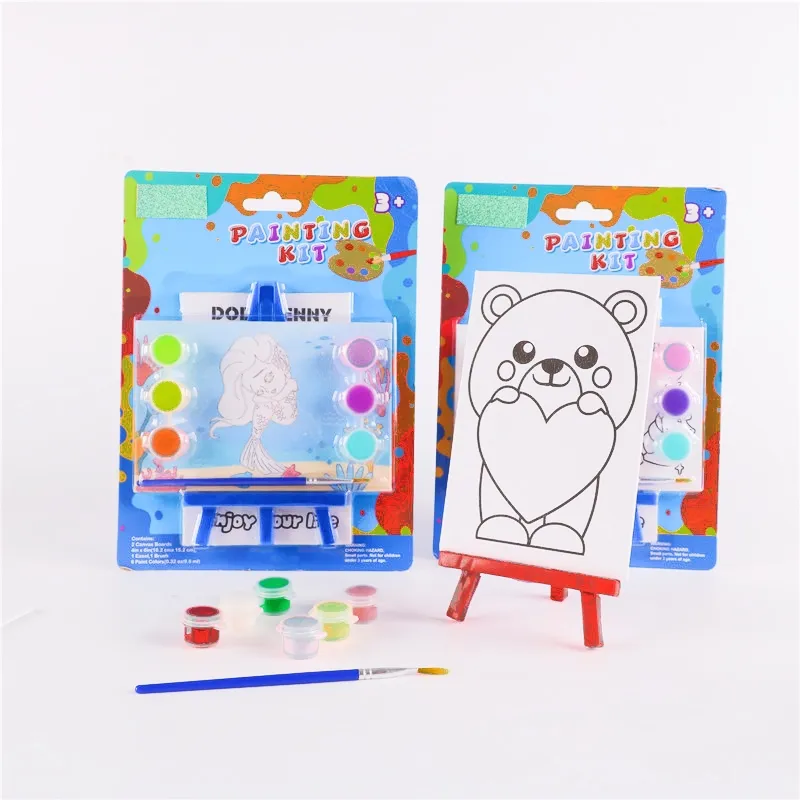 BESTLINE Children's acrylic watercolor graffiti drawing board Puzzle cartoon with animal drawing design