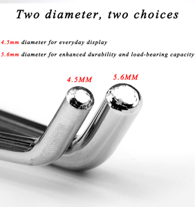 5.6mm Diameter 20cm Long Shelving <b>Hooks</b> Stainless Steel <b>Hanging</b> Board Pegs Wall Display Peg Board PegBoard <b>Hooks</b> - Product Image 6