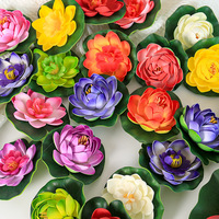 Fleur de lotus artificielle, fausse fleur de lys, accessoires de danse, décoration de bassin, fleurs artificielles en soie - Remise de diplôme, Fête des Mères, Noël